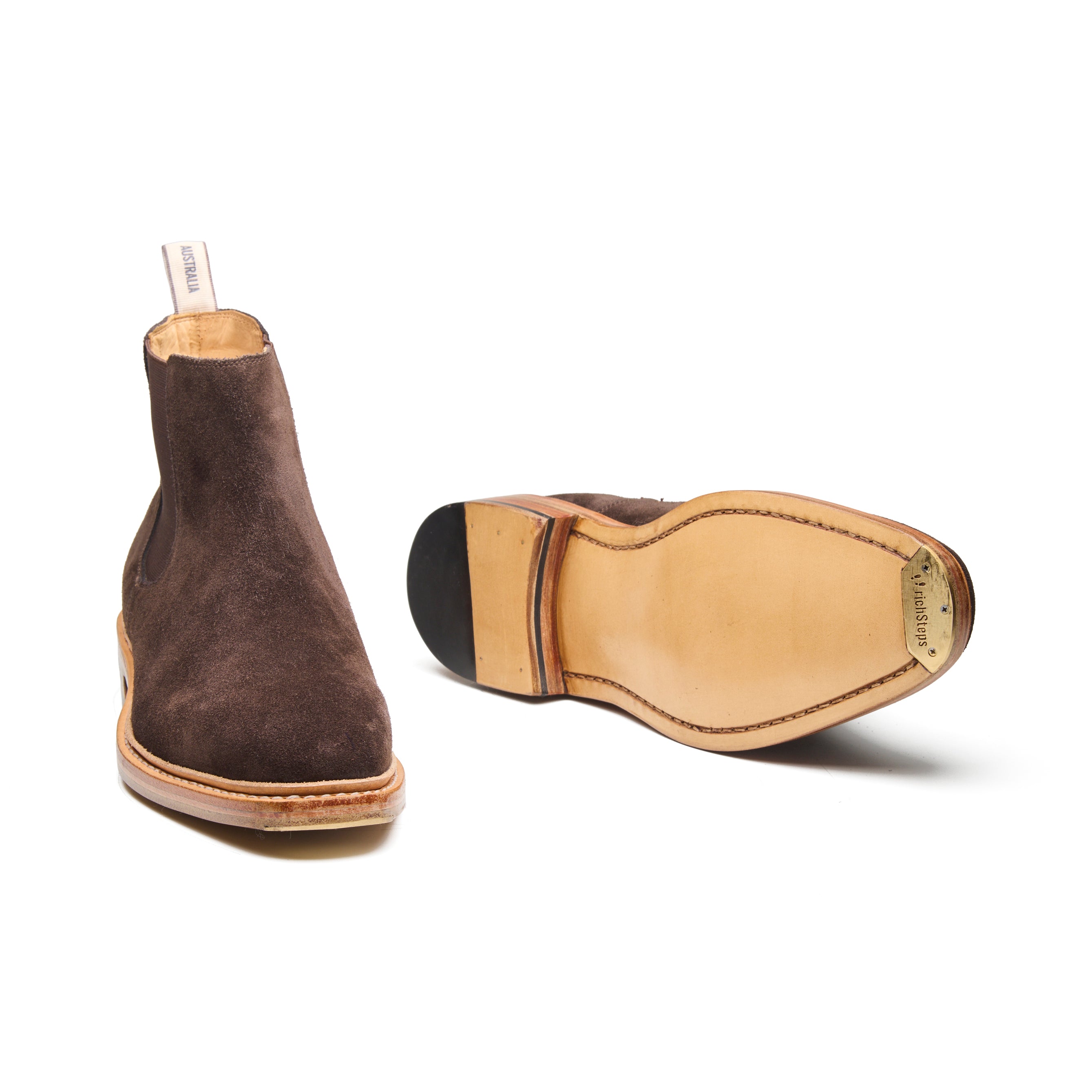Bushland Classic – Brown Suede 
The Bushland Classic Chelsea  richsteps