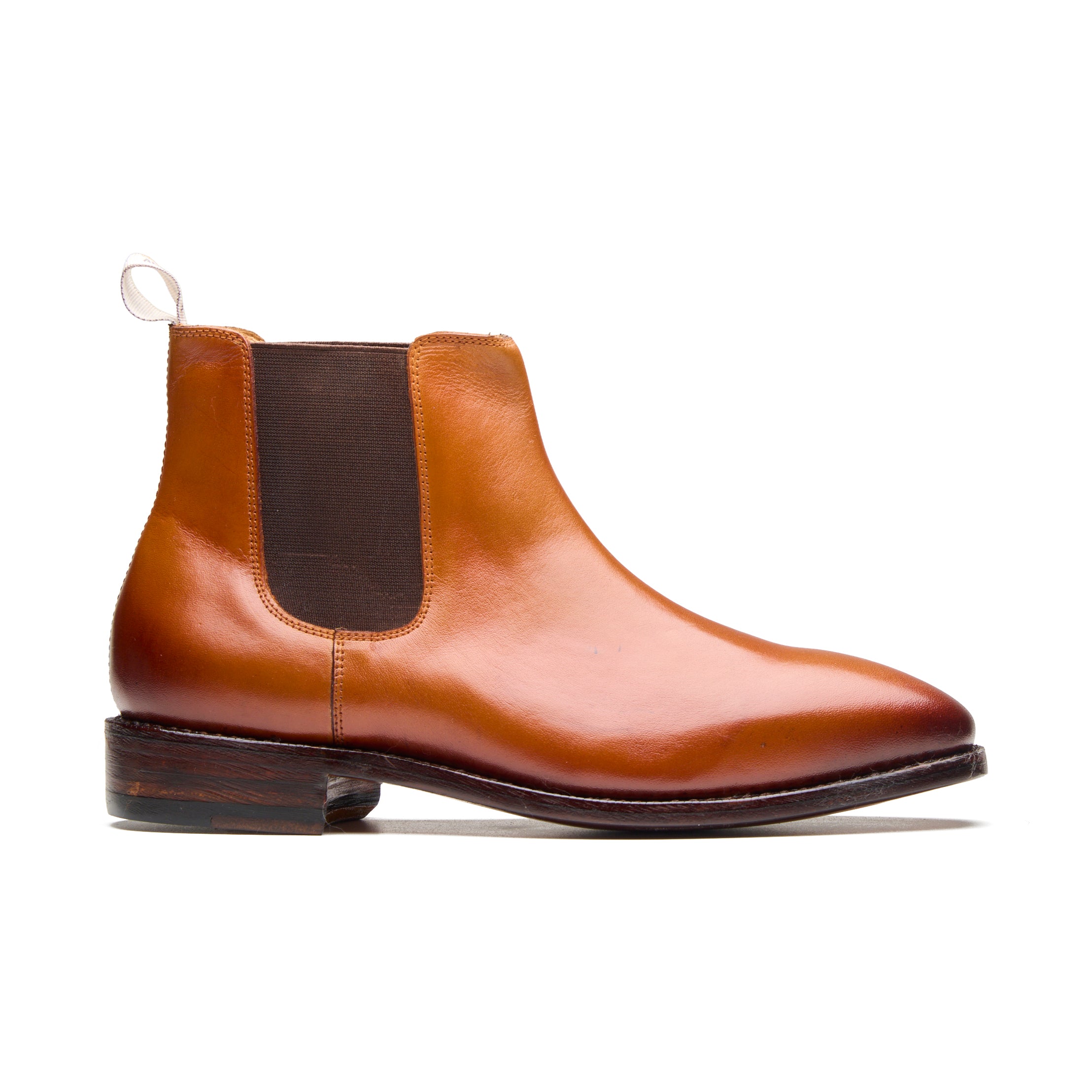Bushland Classic – Chestnut Tan Full-Grain Veg-Tanned richsteps mens Chelsea mens boots Goodyear