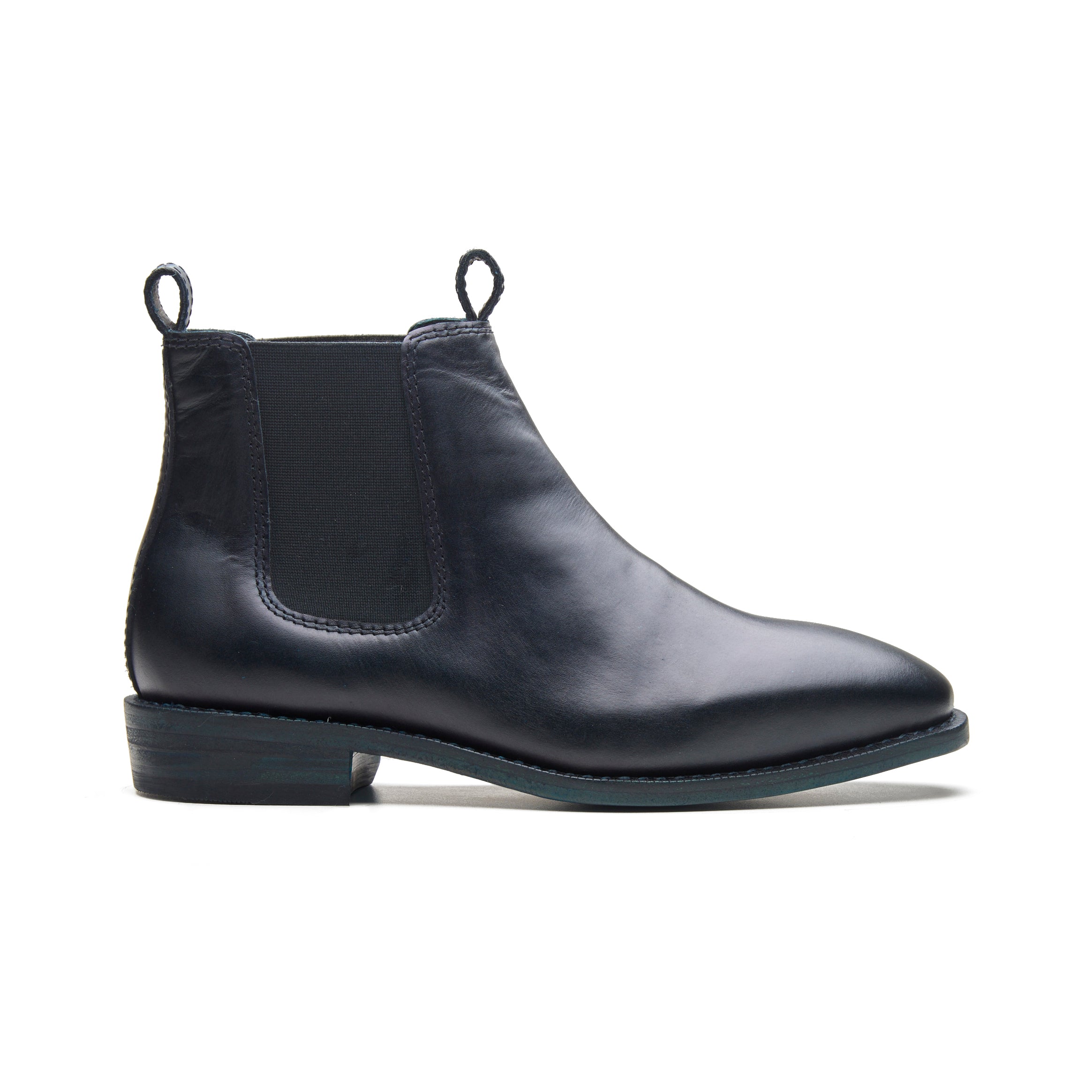 Outback – Dark Blue Full-Grain Veg-Tanned Chelsea Boot