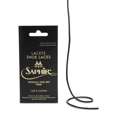 Thin Braided Laces - Black - 75cm