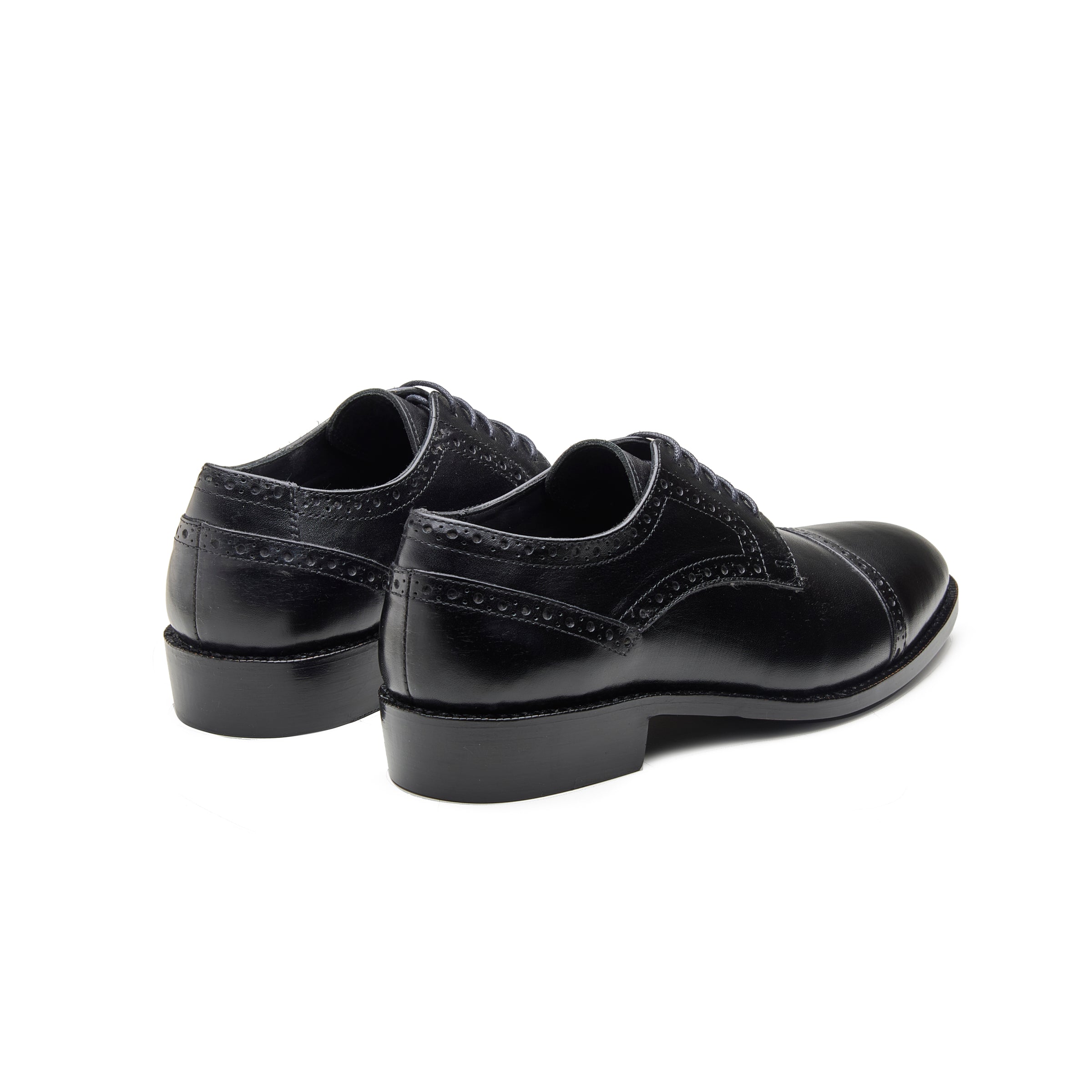 Ridgemark- Jet Black leather richsteps man shoes 