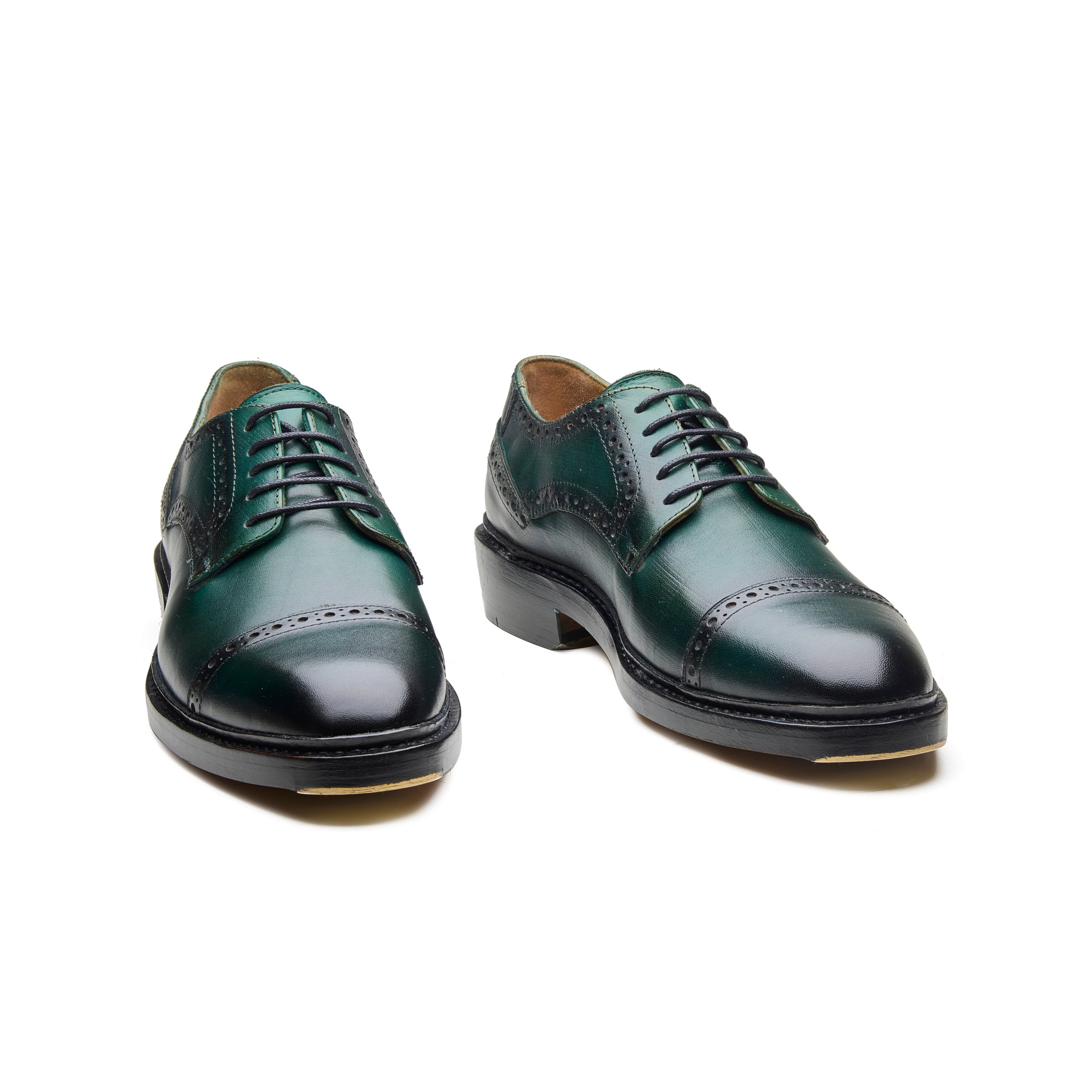 Ridgemark – Emerald Green Full-Grain Veg-Tanned richsteps side 