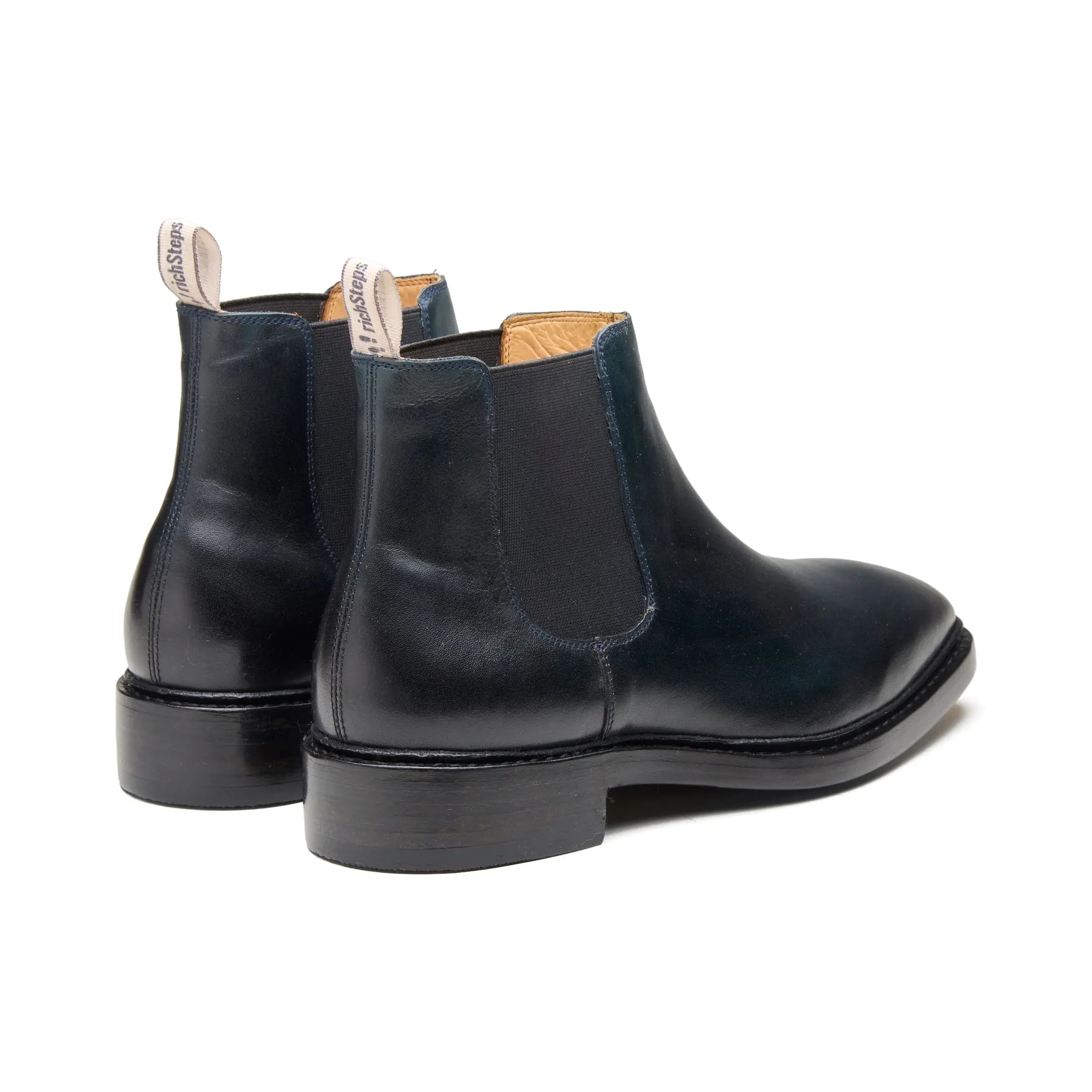 Bushland Classic – Dark Blue Full-Grain Veg-Tanned - richSteps