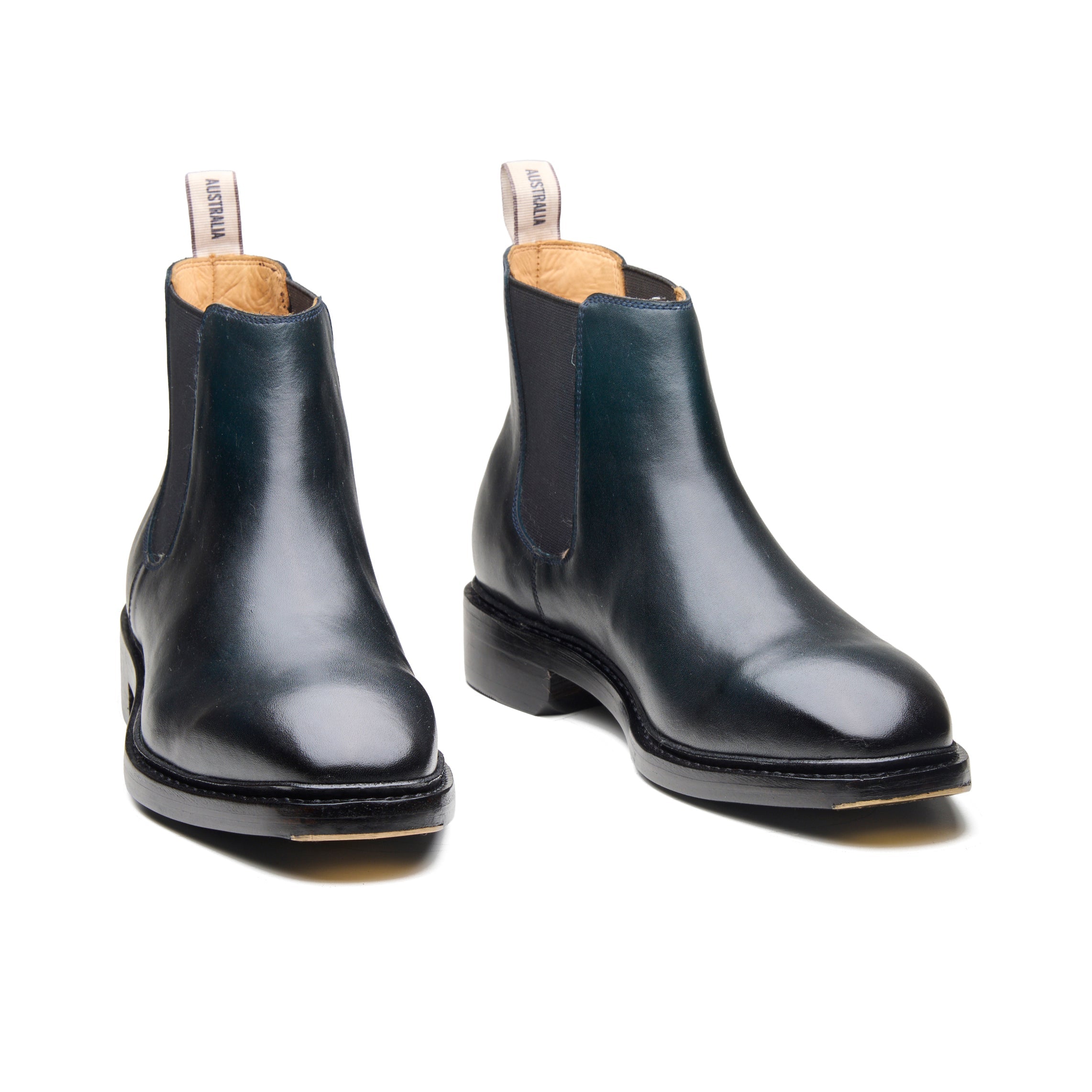 Bushland Classic – Dark Blue Full-Grain Veg-Tanned - richSteps