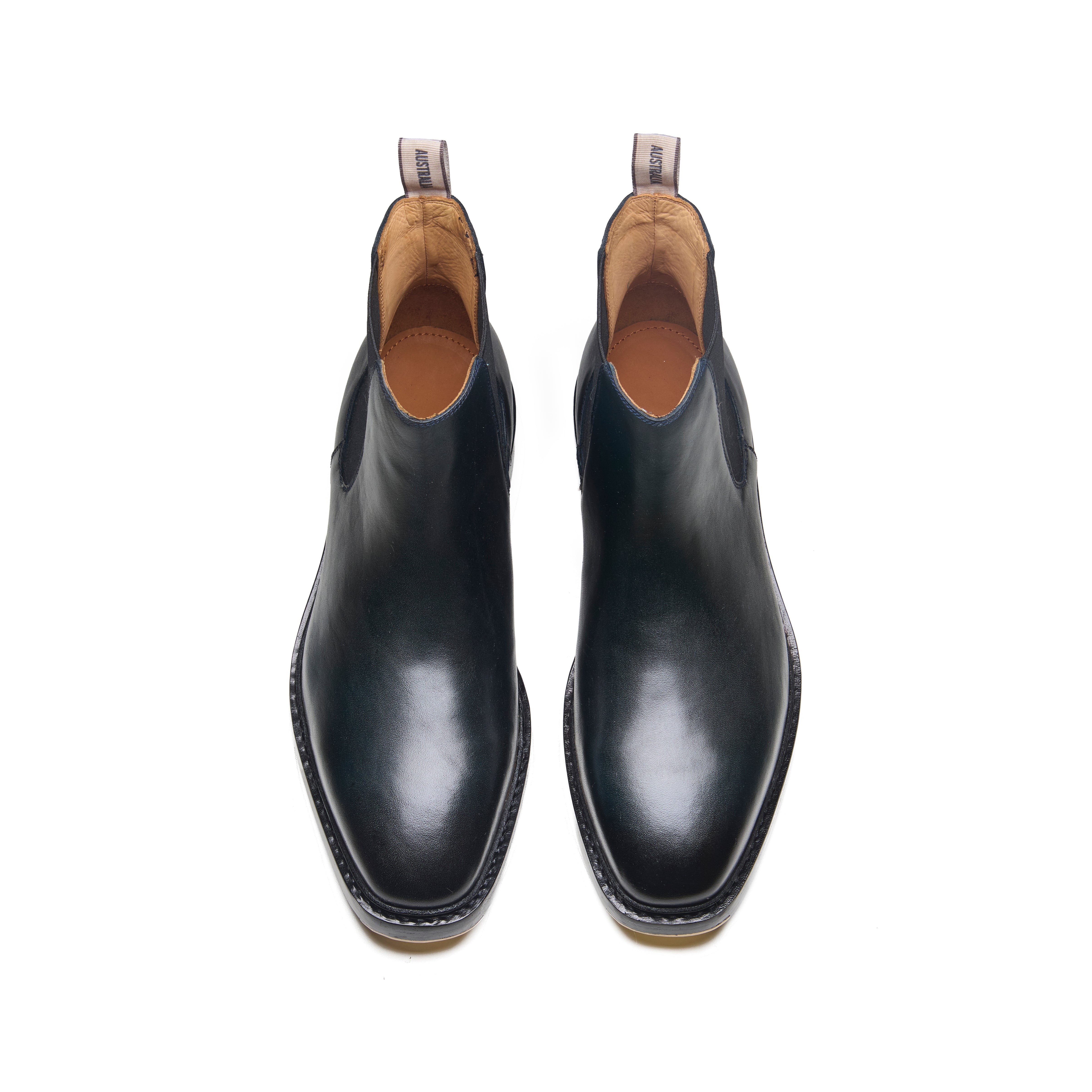 Bushland Classic – Dark Blue Full-Grain Veg-Tanned - richSteps