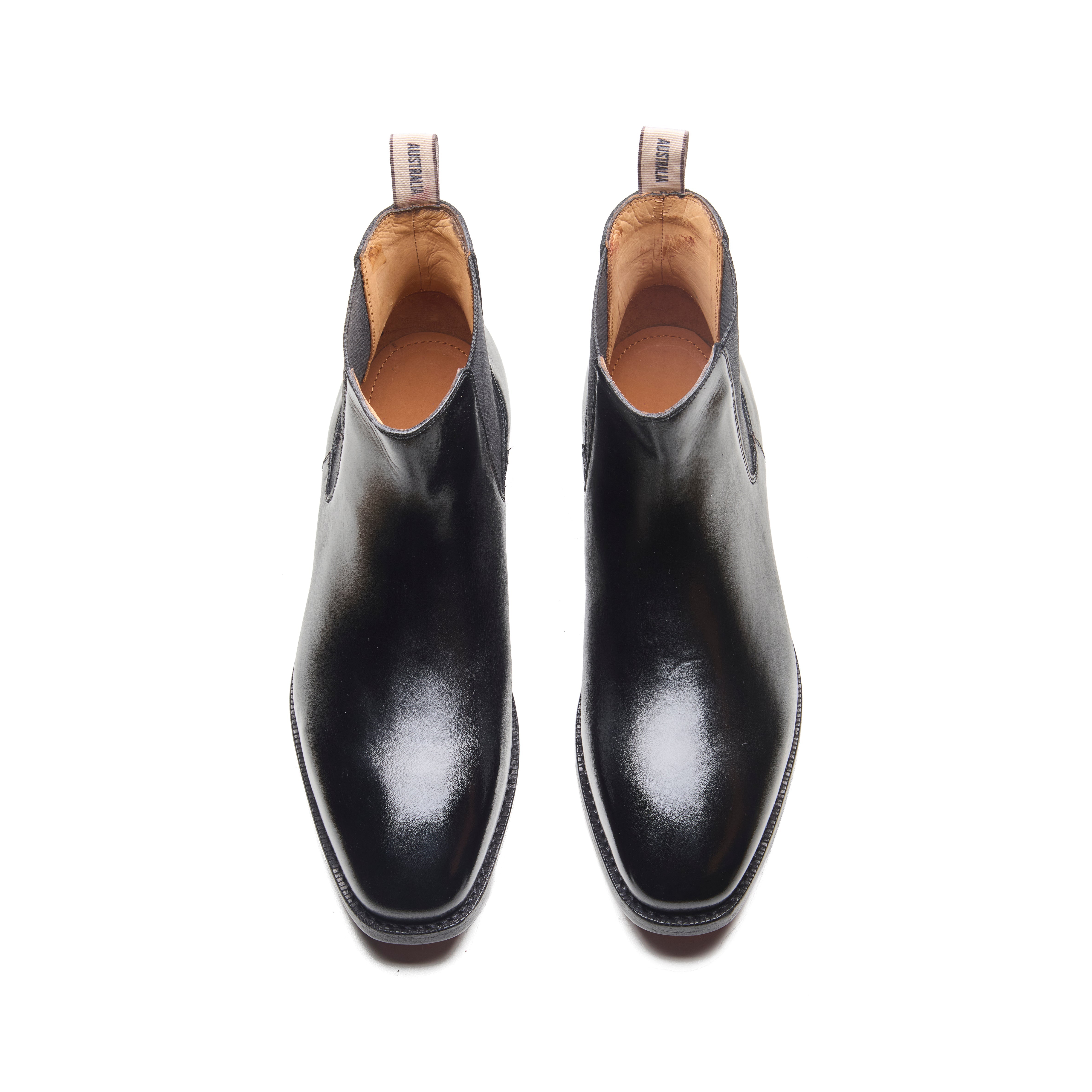 Bushland Classic – Jet Black Full-Grain Veg-Tanned - richSteps