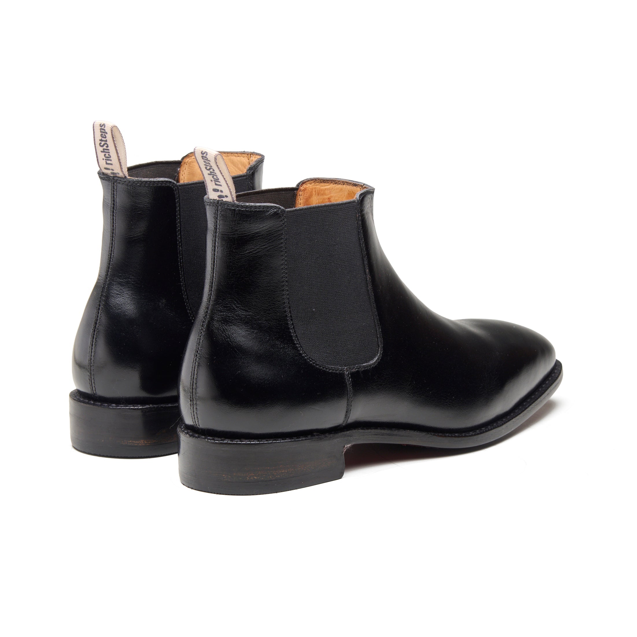 Bushland Classic – Jet Black Full-Grain Veg-Tanned - richSteps