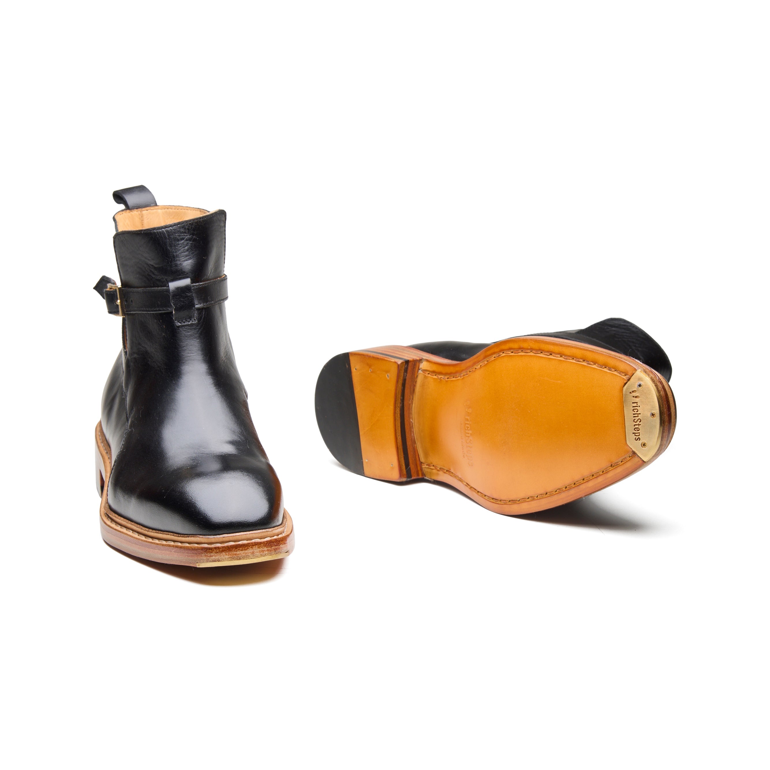 High Country – Jet Black Full-Grain Veg-Tanned - richSteps