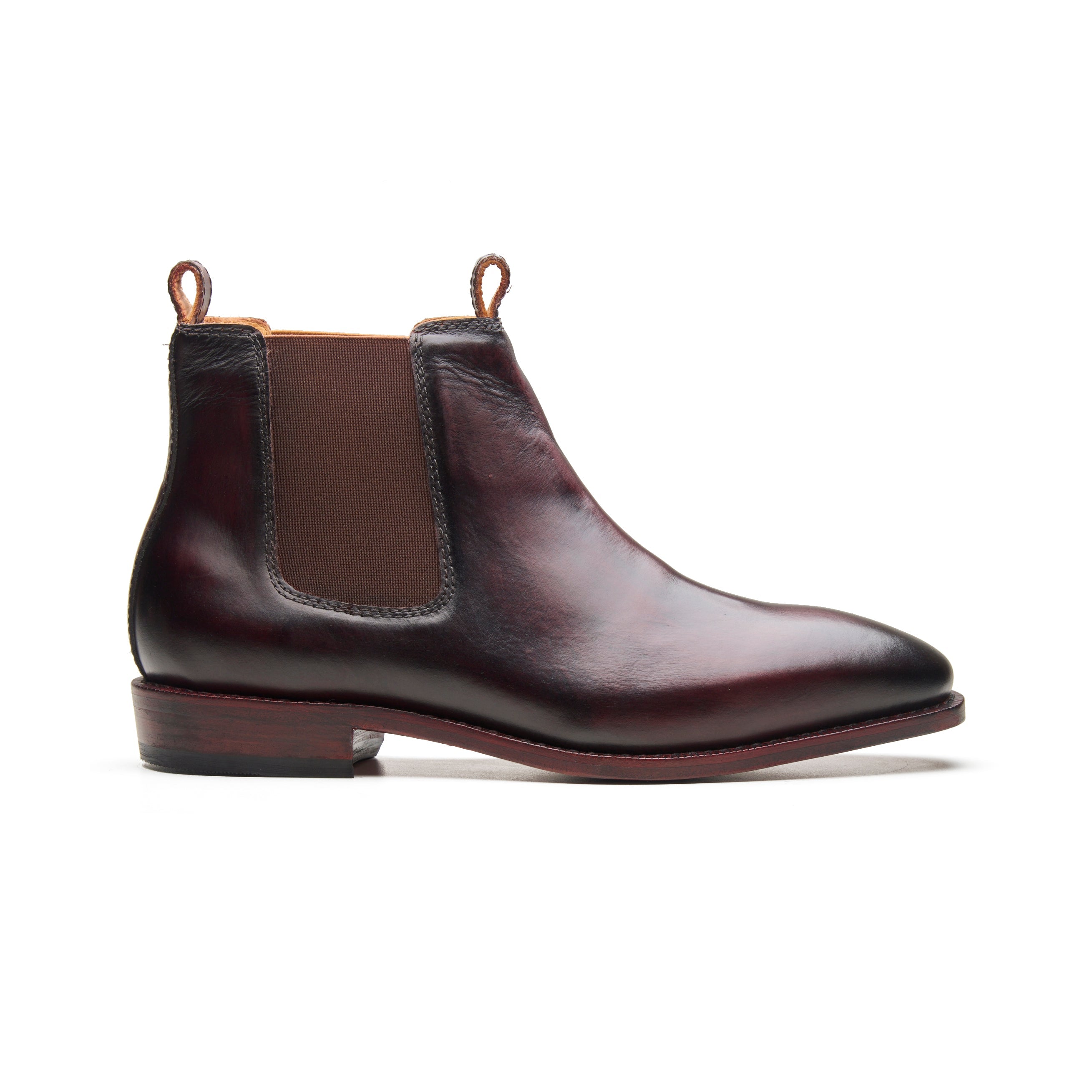 Outback – Bordo Oil Pull-Up Leather Chelsea Boot - richSteps
