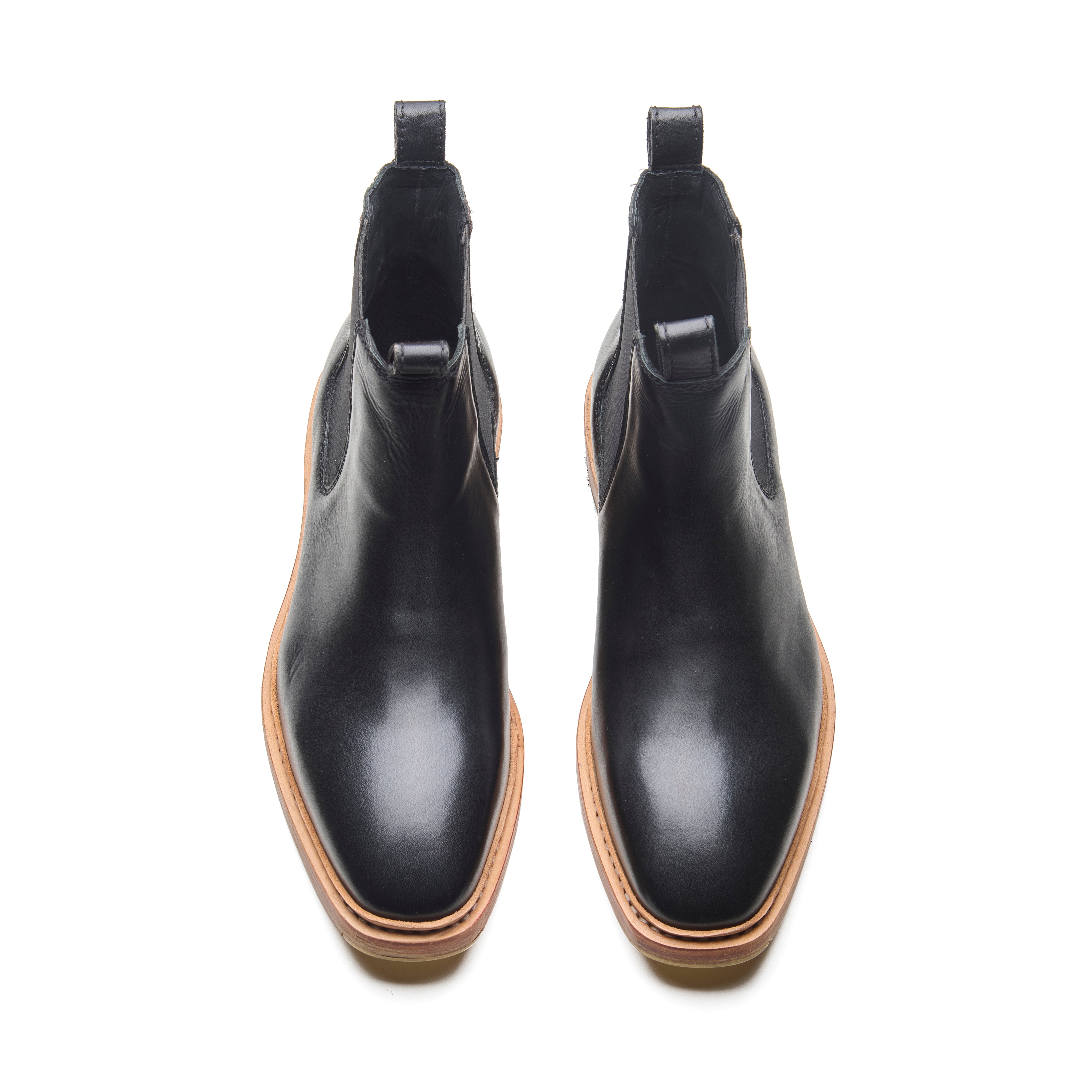 Outback – Jet Black Full-Grain Veg-Tanned Chelsea Boot - richSteps