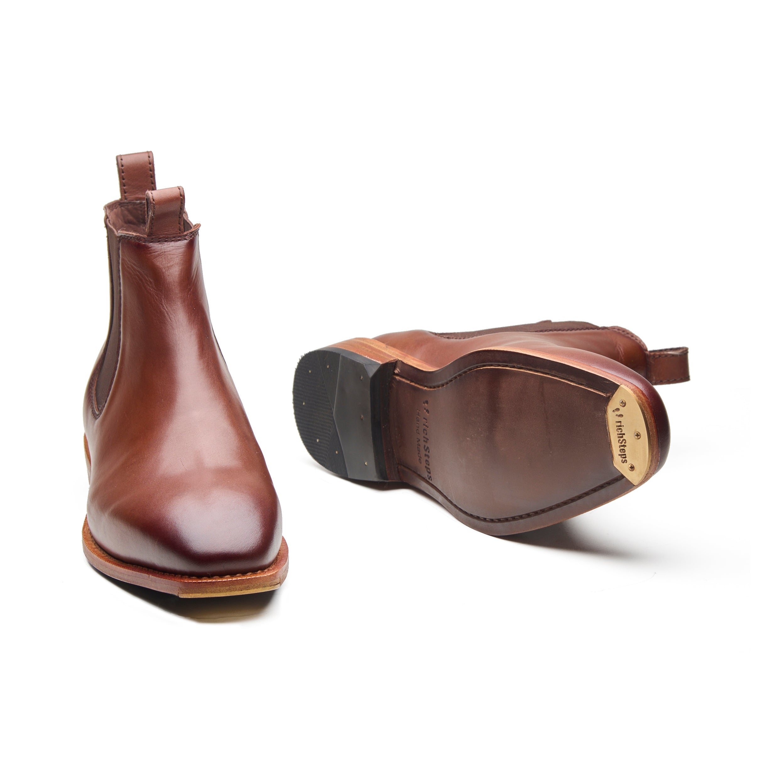 Outback – Light Brown Full-Grain Veg-Tanned Chelsea Boot - richSteps
