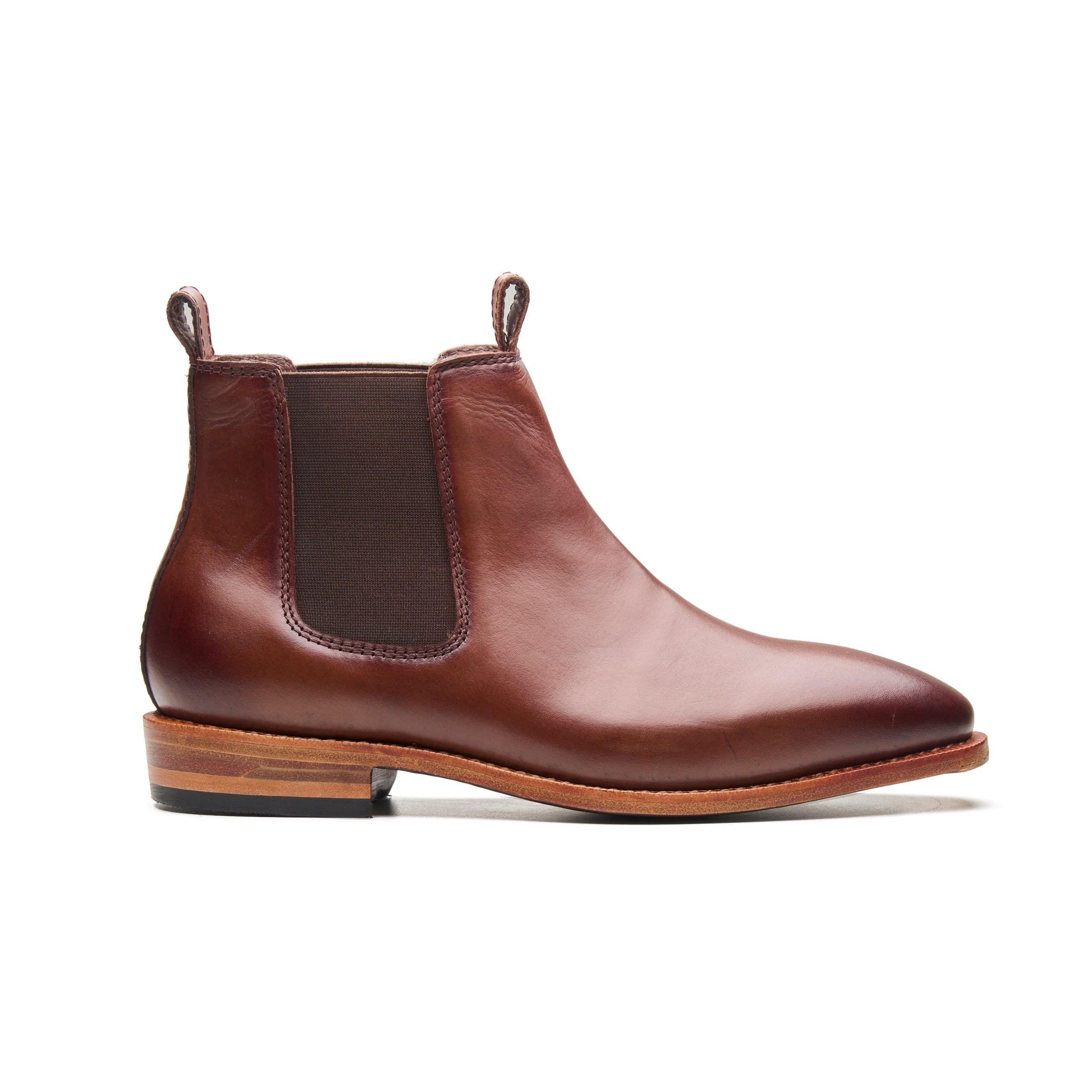 Outback – Light Brown Full-Grain Veg-Tanned Chelsea Boot - richSteps
