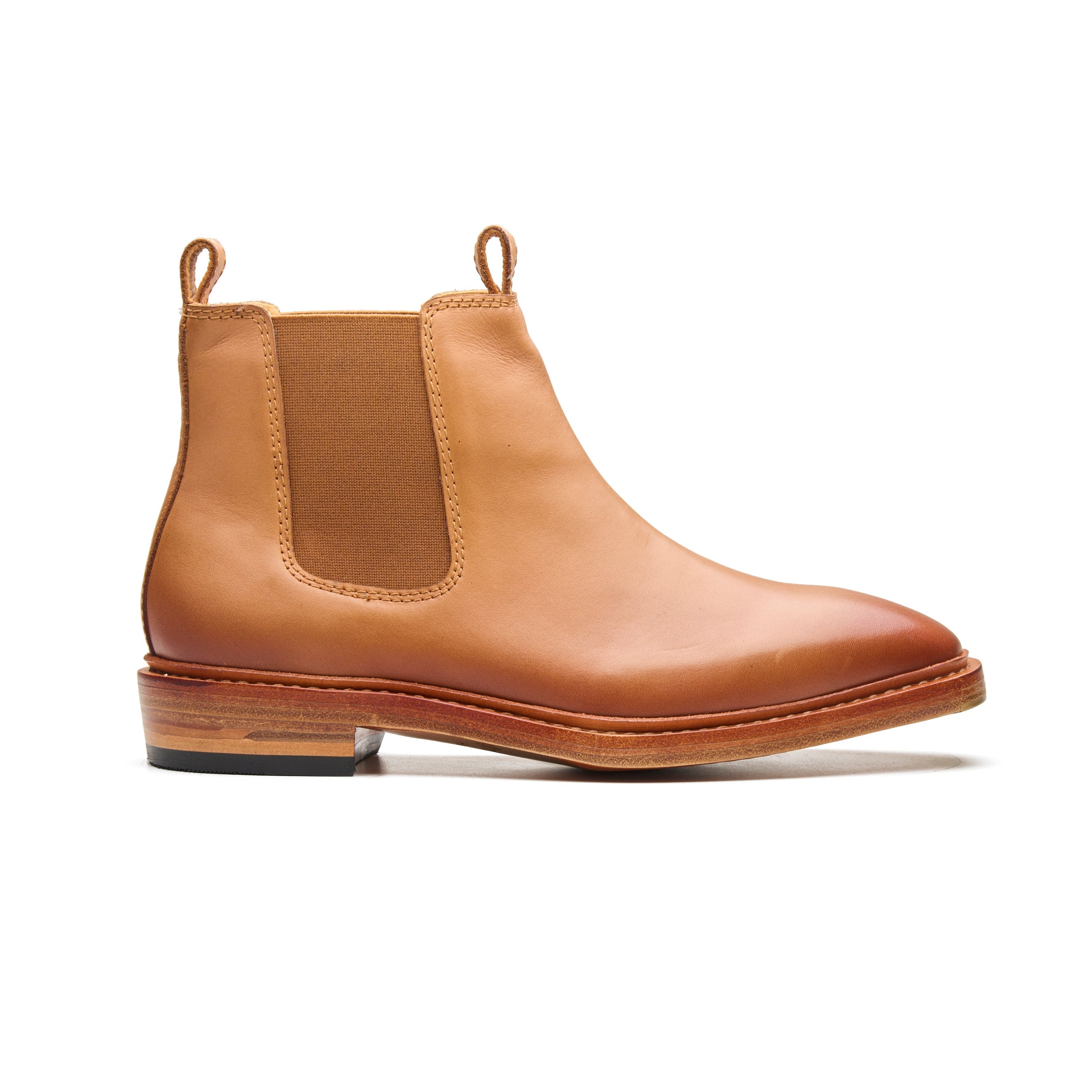 Outback – Tan Full-Grain Veg-Tanned Chelsea Boot - richSteps