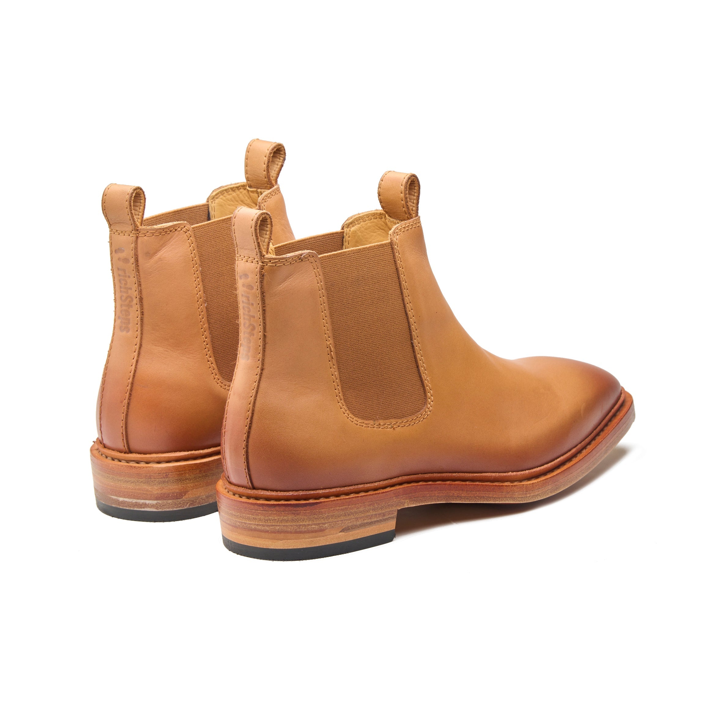 Outback – Tan Full-Grain Veg-Tanned Chelsea Boot - richSteps