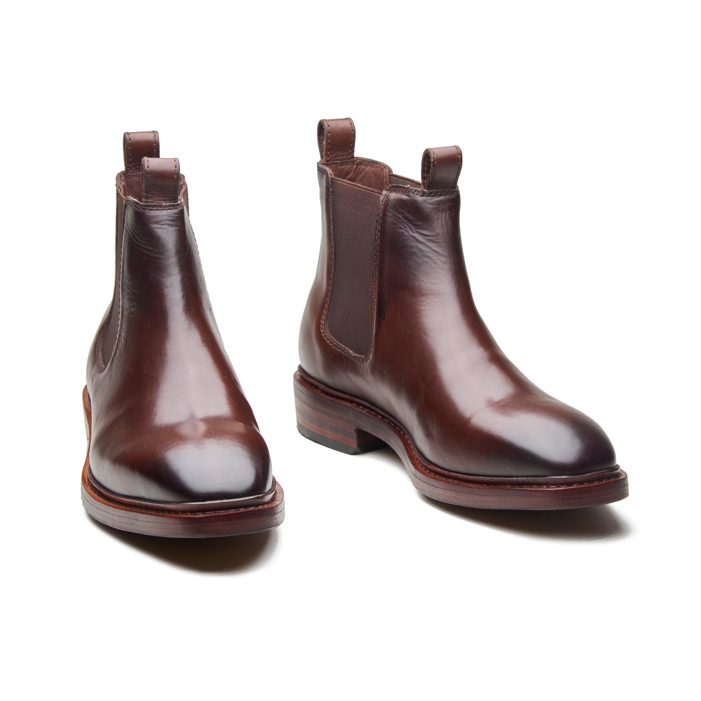 Outback – Two-Tone Dark Brown Oil Pull-Up Leather Chelsea Boot - richSteps