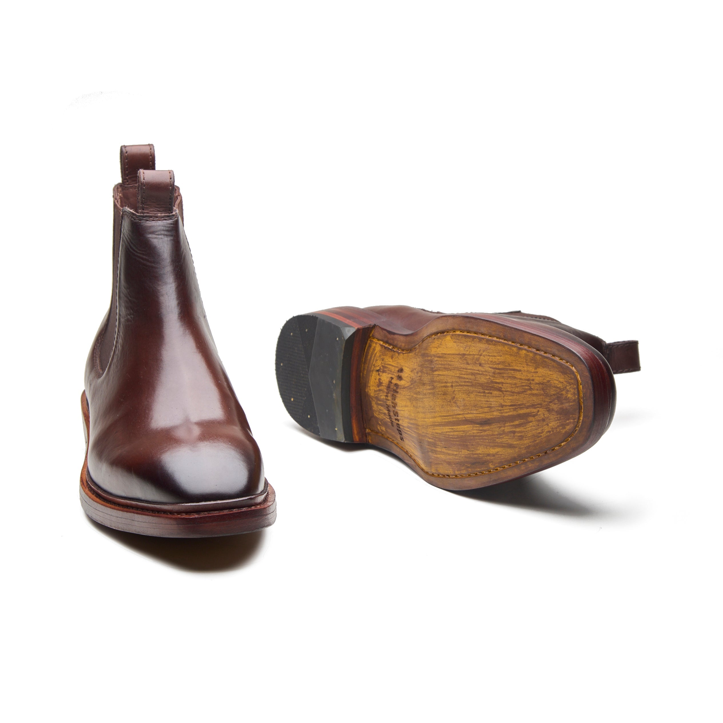 Outback – Two-Tone Dark Brown Oil Pull-Up Leather Chelsea Boot - richSteps