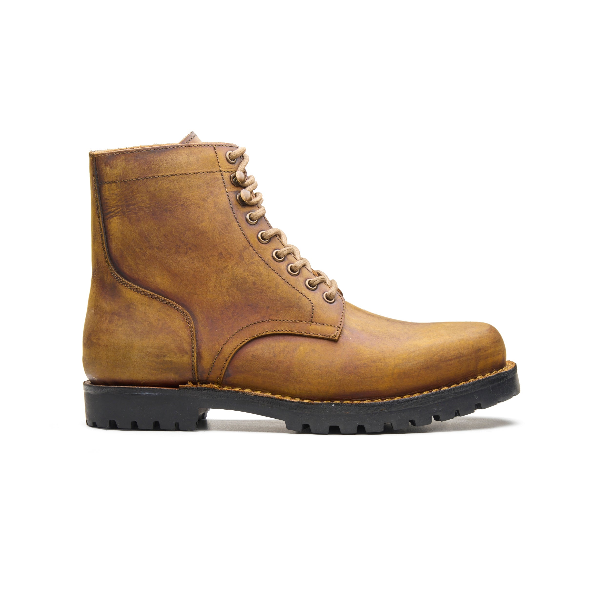 Ranger – Burning Fire Oil Pull-Up Leather Ranger Boot - richSteps