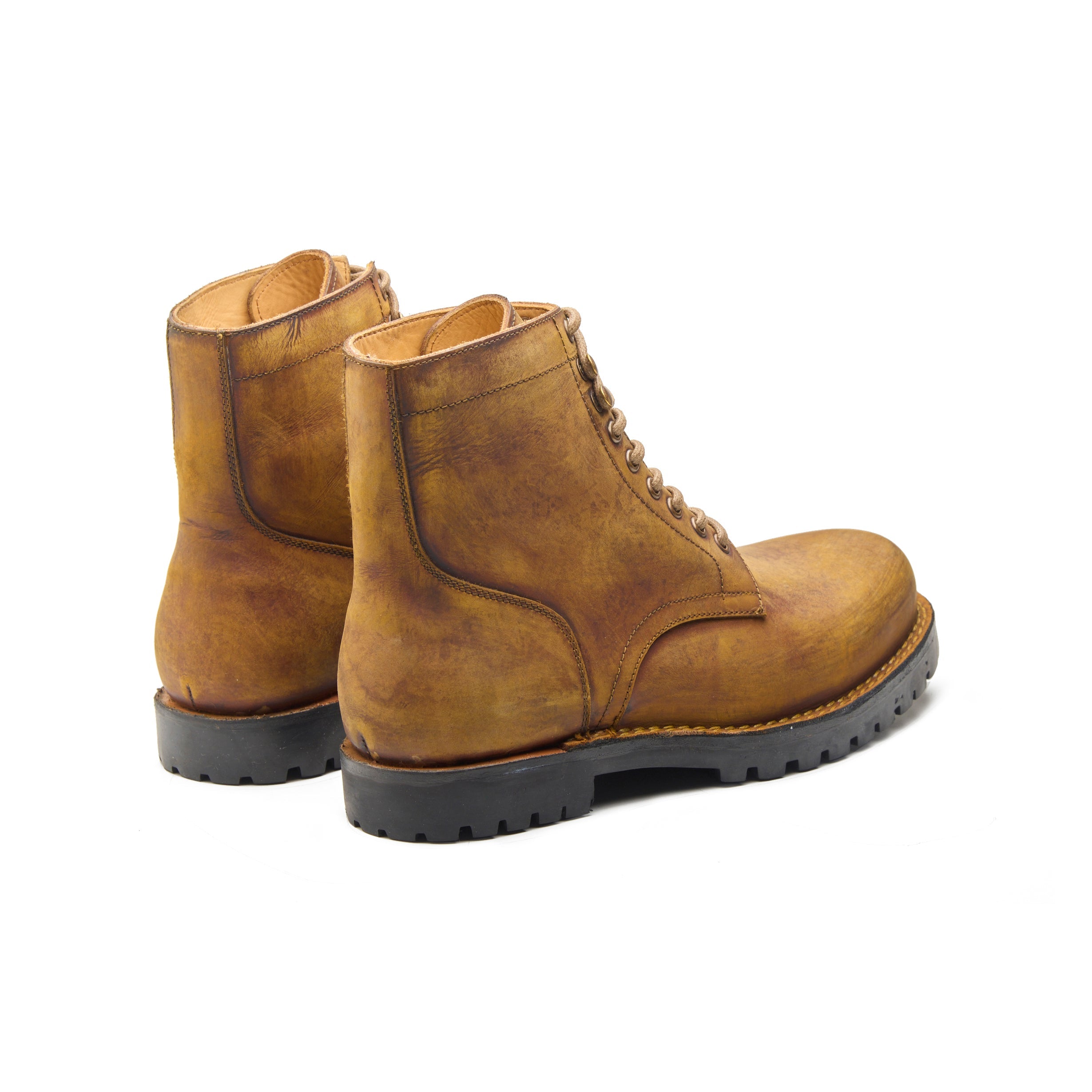 Ranger – Burning Fire Oil Pull-Up Leather Ranger Boot - richSteps