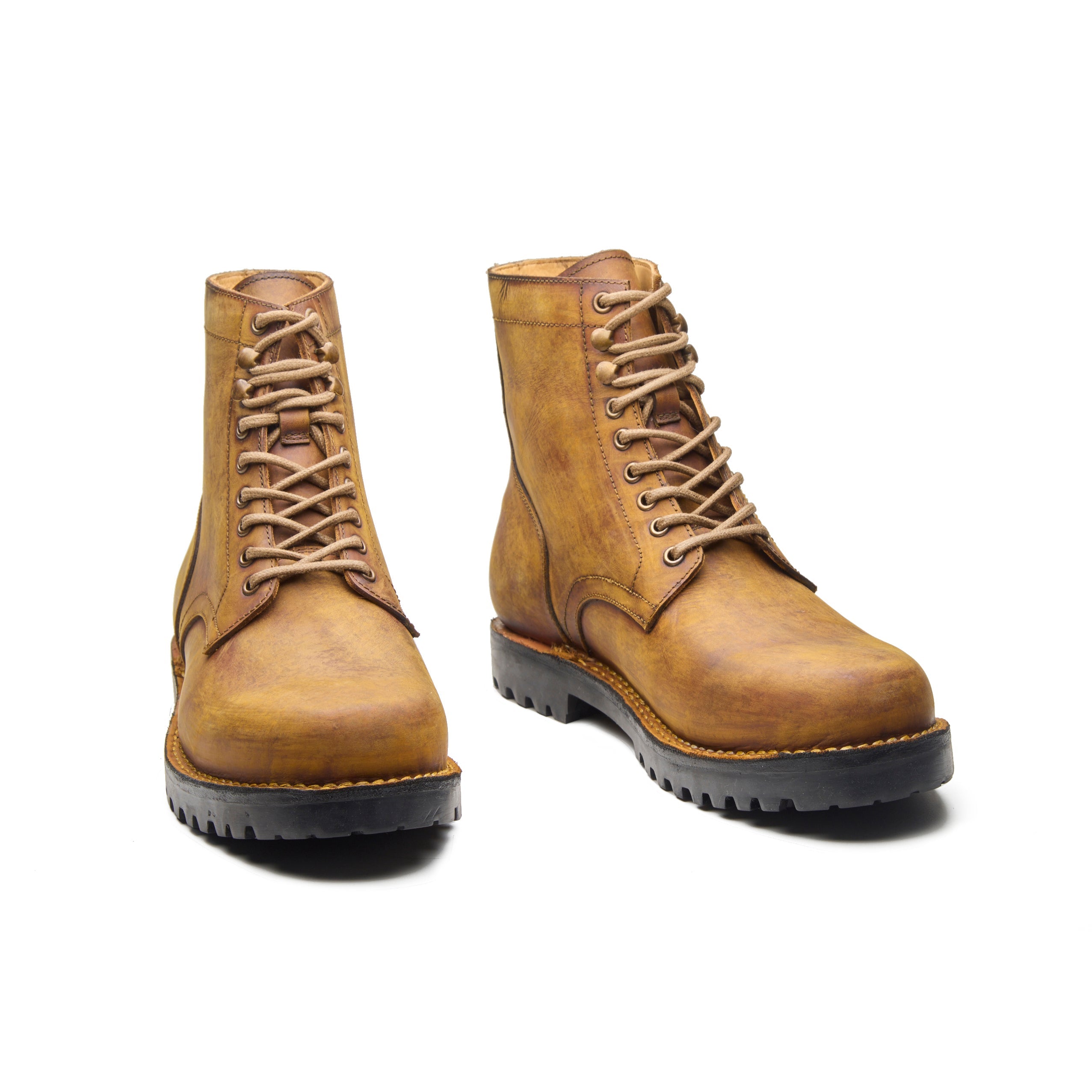 Ranger – Burning Fire Oil Pull-Up Leather Ranger Boot - richSteps