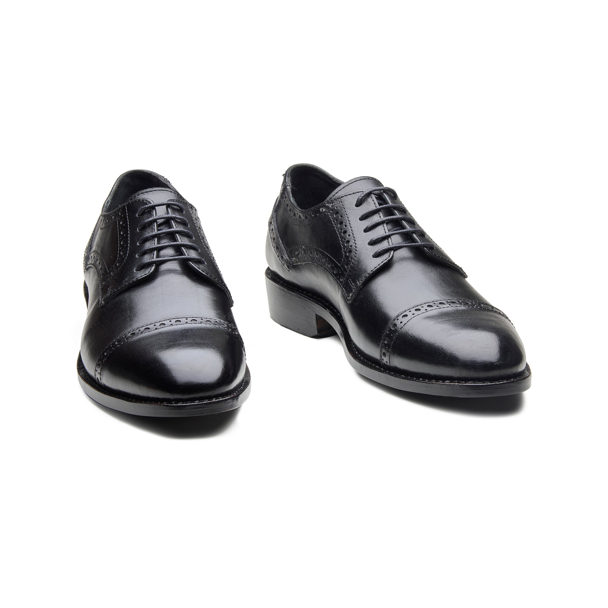 Ridgemark- Jet Black leather richsteps man shoes 